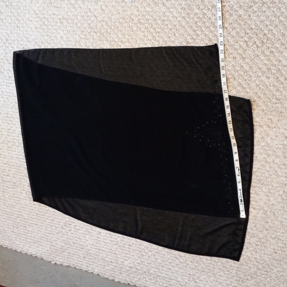 sheer scarf and wrap for new years  cooling effect embroided dainty soft botanic - Picture 13 of 13